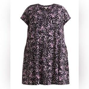 TERRA & SKY Womens Dress Size 0X 14W Swing Loose Style Pockets New